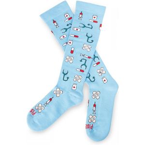 Compressiesokken Hulpmiddelen - 36-39- Compressiesokken Dames voor Verpleegkundigen - Leuke Print - Zorg - Compressiekousen - Sokken