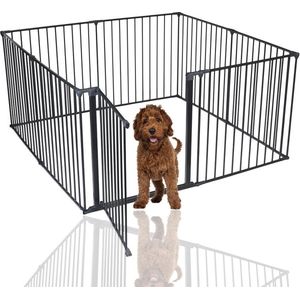Bettacare Huisdierenren Assortiment, Zwart 144cm x 144cm (10 opties beschikbaar), Hondenren voor Huisdieren Honden en Puppy's, Hondenren geschikt voor binnen- en buitengebruik, Puppyren, Eenvoudige Installatie
