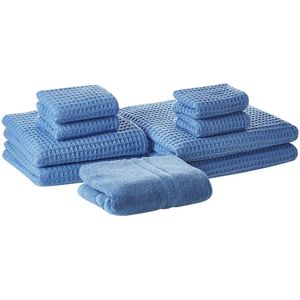 Handdoek - Blauw - Katoen - 50x100 cm