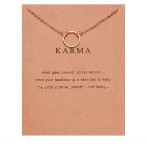 Kasey Karma Ketting - Rondje aan ketting  1 Cirkel - Goudkleurig