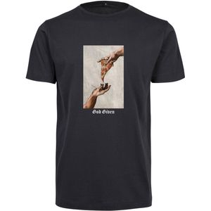 Mister Tee - God Given Pizza Heren T-shirt - L - Donkerblauw