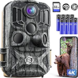 Equivera Wildcamera met Nachtzicht - Wildcamera - Wildcamera voor Buiten - Jachtcamera - Bewegingssensor - Nachtzicht