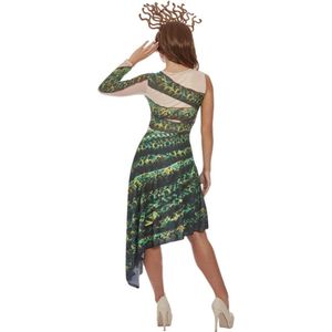 Smiffy's - Griekse & Romeinse Oudheid Kostuum - Medusa De Groene Bosnimf - Vrouw - Groen - Medium - Carnavalskleding - Verkleedkleding