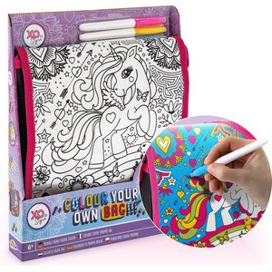 Grafix Unicorn Tas Kleuren - DIY Unicorn Knutselpakket voor Kinderen, Inclusief Schilder- en Tekenpakketten, Speelgoed voor Meisjes 6 Jaar, Sieradenpakket