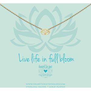 Heart to Get - N258LOT15G live life in full bloom necklace lotus goldplated