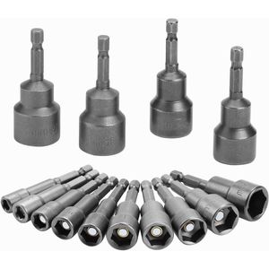 14-delige Magnetische Moer Driver Set 6-19mm Metrische Moer Setter Driver Bit Set met 1/4 inch Quick Change Hex Shank