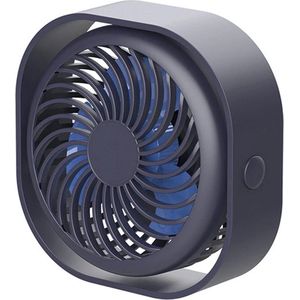 USB Mini Ventilator - Ventilator - Tafelventilator - Geluidstil - 3 standen - Blauw - Model 2023