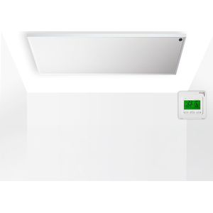 Infrarood verwarmingspaneel | Infraroodverwarming voor plafondmontage met draadloze inbouwbediening | 1000W