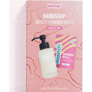 Handsoap bottle + refill Cherry Blossom - Voor zachte handen - Bloemige lentegeur - 1 zakje = 350 ml - SLS-vrij