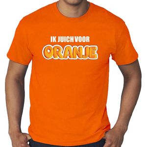 Grote maten oranje t-shirt ik juich voor oranje Holland / Nederland supporter EK/ WK voor heren XXXL