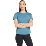 New Balance Athletics T-shirt Met Korte Mouwen Blauw S Vrouw