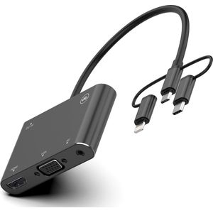 VGA HDMI Converter Adapter USB USB C / Micro USB / Geschikt voor: Apple Lightning kabel Naar 4K TV Projector Monitor HDTV Conventer voor Alle Mobiele Telefoon Apparaten 8Pin