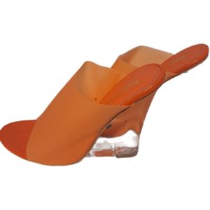 DAY-VINE OPEN MUILTJE IN ORANGE MET GLAZEN SLEEHAK VAN 8 CM-36
