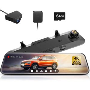 Dashcam voor auto voor en achter – Dual dashcam – Voor- en achtercamera – Autocamera – Full HD dashcam – Dashcam met nachtzicht – Dashcam met bewegingssensor – Groothoeklens – Parkeermodus – Loop recording – Dashcam met SD-kaart