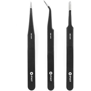 Precisie Pincetten Set voor Elektronische Reparaties - 3 Stuks