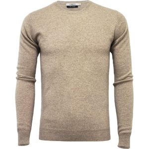 Hommard Pure Cashmere Crew Neck Sweater, Camel, Small, Unisex, Trui, Kasjmier, Ronde nek, Pullover