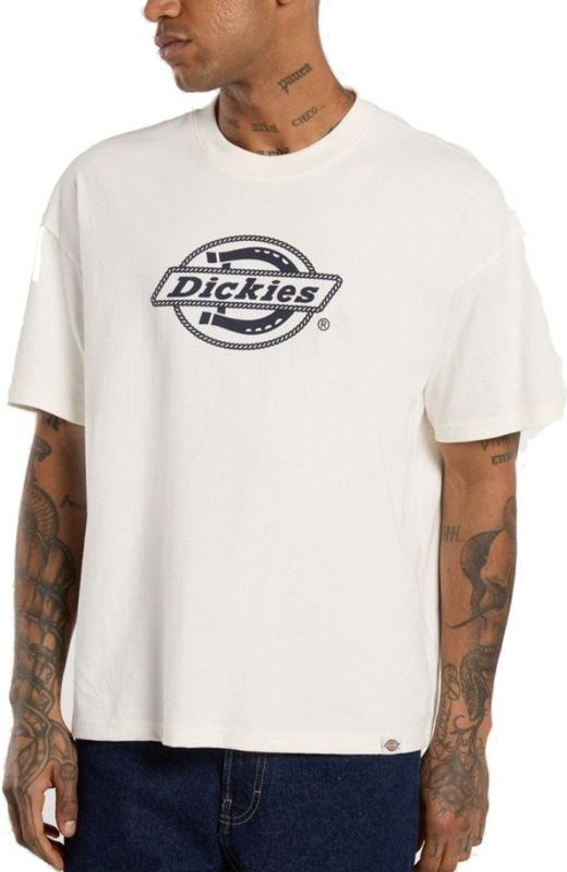 DICKIES Shirt 'Forth Shaw'  navy / wit