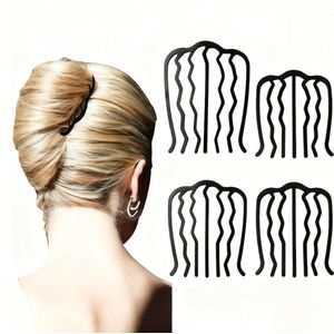 U-Vorm Haar Sticks - 4-delige Haarstaven 8cm - Franse Twist Kam - Vrouwen Haar Styling Tool - Metalen Haarspelden voor Chignons en Updo Kapsels