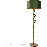 QAZQA - Vintage Vloerlamp - Antiek Goud - Linden
