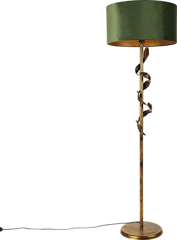 QAZQA - Vintage Vloerlamp - Antiek Goud - Linden