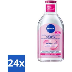 24 x NIVEA - Micellair Water - Essentials Verzachtend & Verzorgend - Voor droge huid - Met Amandelolie & Aminozuren - 400 ml - Micellair Water - Reinigingswater - Droge Huid - Amandelolie - Aminozuren
