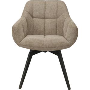 Eetkamerstoelen met armleuning type Campania (set van 2) draaibaar Taupe