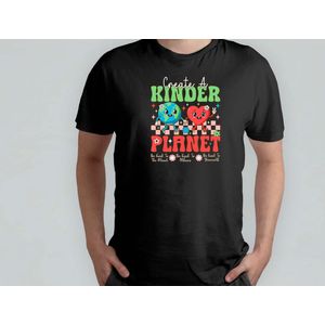 Create A Kinder Planet - T Shirt - SaveTheEarth - GoGreen - RedDeAarde - BeschermOnzePlaneet - GroenLeven - Recycleren - Recycle