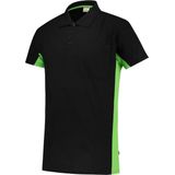 Tricorp Poloshirt Bi-Color - Workwear - 202002 - Zwart-Limoengroen - maat L