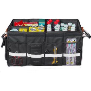 Ceruzo Kofferbak Organizer - Opvouwbaar - 45x30x30 cm - Oxford 600D - Reflecterende Strip - 40L