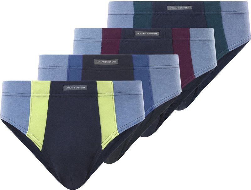 Jan Vanderstorm herren Set Van 4 Sportslips - 08 - blauw