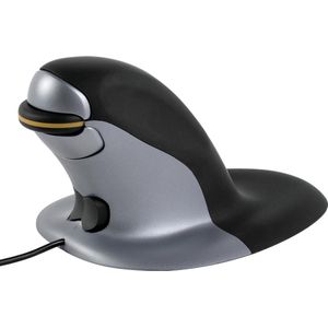 Fellowes ergonomische muis Penguin, kabel, large, zwart met grijs