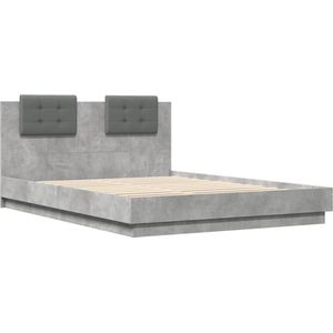 vidaXL-Bedframe-met-hoofdeinde-bewerkt-hout-betongrijs-150x200-cm