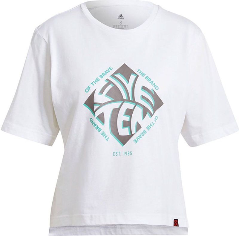 Five Ten - Cropped Graphic T-shirt - Wit - Korte Mouwen - Dames