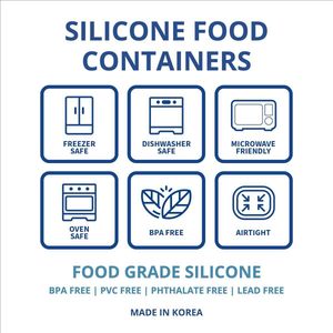 Siliconen Voedselcontainers Set - Herbruikbare Luchtdichte Voedselcontainers met Deksel - Lunch- en Bento-dozen voor Volwassenen en Kinderen - Vriezer, Kamperen, Groen