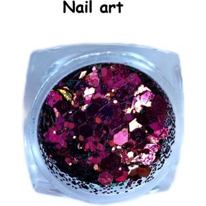 Nail art glitter - Roze - Holografisch glitter - 5 gr - Acryl nagels - Kunst nagels - Gel nagels - Nail art - Make up - Hobby