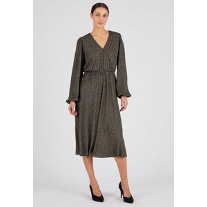 Damart - Lamé wikkeljurk - Dames - Goudkleur - 52