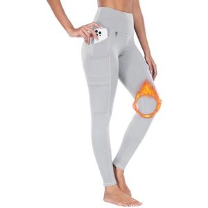 Dames Thermo Wandel Leggings Hoge Taille Fleece Waterdicht Slim Fit Sportbroek
