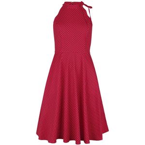 Banned - Hattie Halter Spot Flare jurk - M - Rood