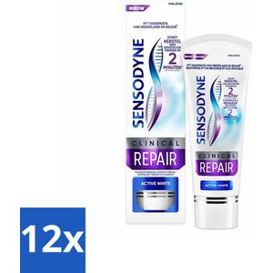 Sensodyne - Tandpasta - Clinical Repair - Active White - 75ml x 12
