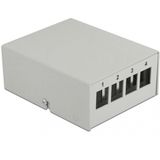 Delock - Patch Panel - Grijs - 4 Poorten - Afgeschermde Metalen Behuizing
