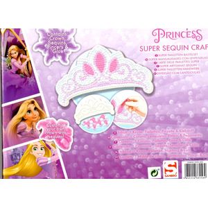 Disney Princess Maak je Eigen Prinsessenkroon – 25x30x4cm | Knutselpakket voor Kinderen | Kronen Maken | Gekleurde Steentjes Plakken