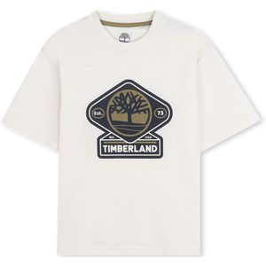 Timberland T60530 T-shirt Met Korte Mouwen Wit 4 Years Jongens