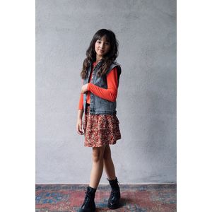 LOOXS 10sixteen 2231-5716-254 Meisjes Rok - Maat 152 - rood dessin van 100% viscose