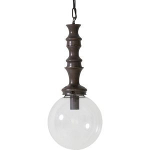 Light & Living Hanglamp  LUCI Ø25x57 cm  -  glas+ antiek zilver