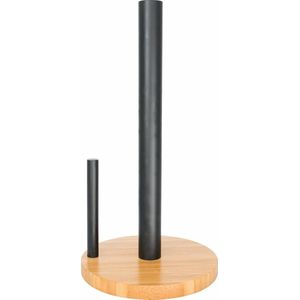 Point-Virgule Keukenrolhouder - Bamboe - Zwart - Ø 15cm H 29cm