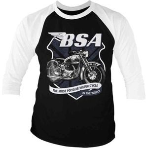 BSA Raglan top -S- 650 Shield Zwart/Wit