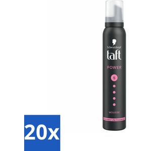 Taft - Haarmousse - Power 5 - Zijdezachte hold - 200 ml - Bulkverpakking - 20 stuks