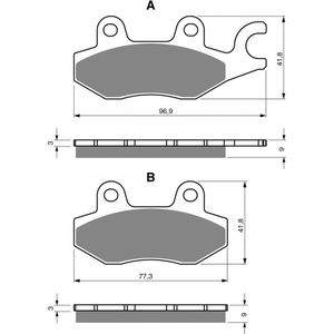 Plaquette de frein Gold Fren pour Moto Honda 50 NSR 1997 à 2000 AVG / RV/RW/RX/RY Neuf