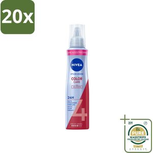 20 x NIVEA – Haarmousse – Color Care & Protect – 150 ml - Grootverpakking - Kleurbescherming Haar - Haarmousse - Heat Activated Care Technology - Panthenol - Vitamine B3