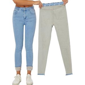 Gevoerde Spijkerbroek - Thermobroek - Lichtblauw - Skinny Jeans Dames